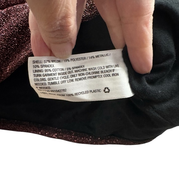 Wild Fable Red Metallic Shimmer Tube Top - Picture 4 of 4